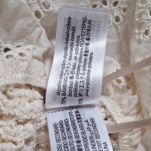 NWT ZARA BEIGE EMBROIDERED KNIT TOP - Picture 8 of 13